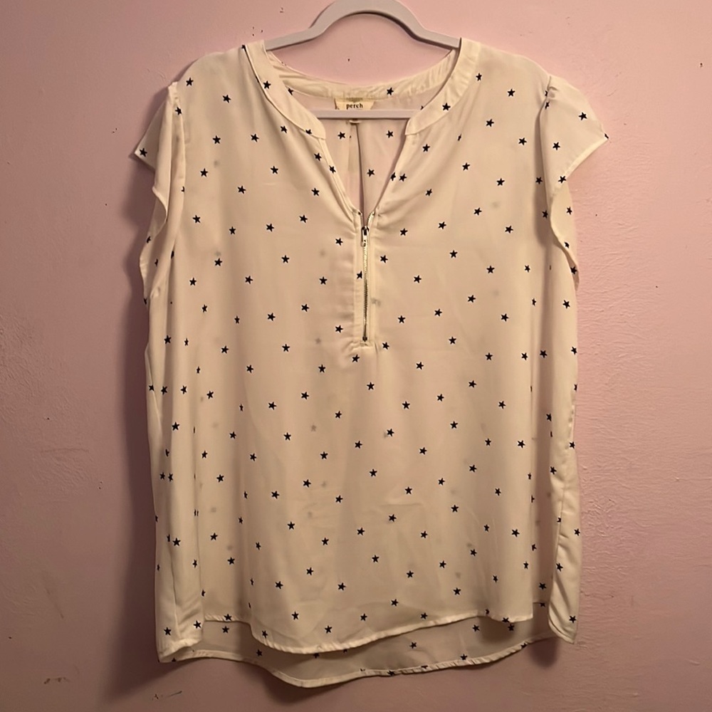 White blouse with stars